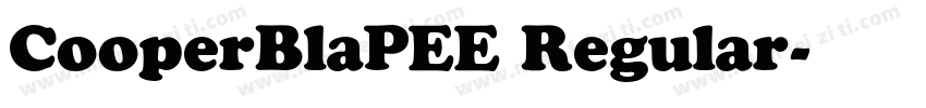 CooperBlaPEE Regular字体转换